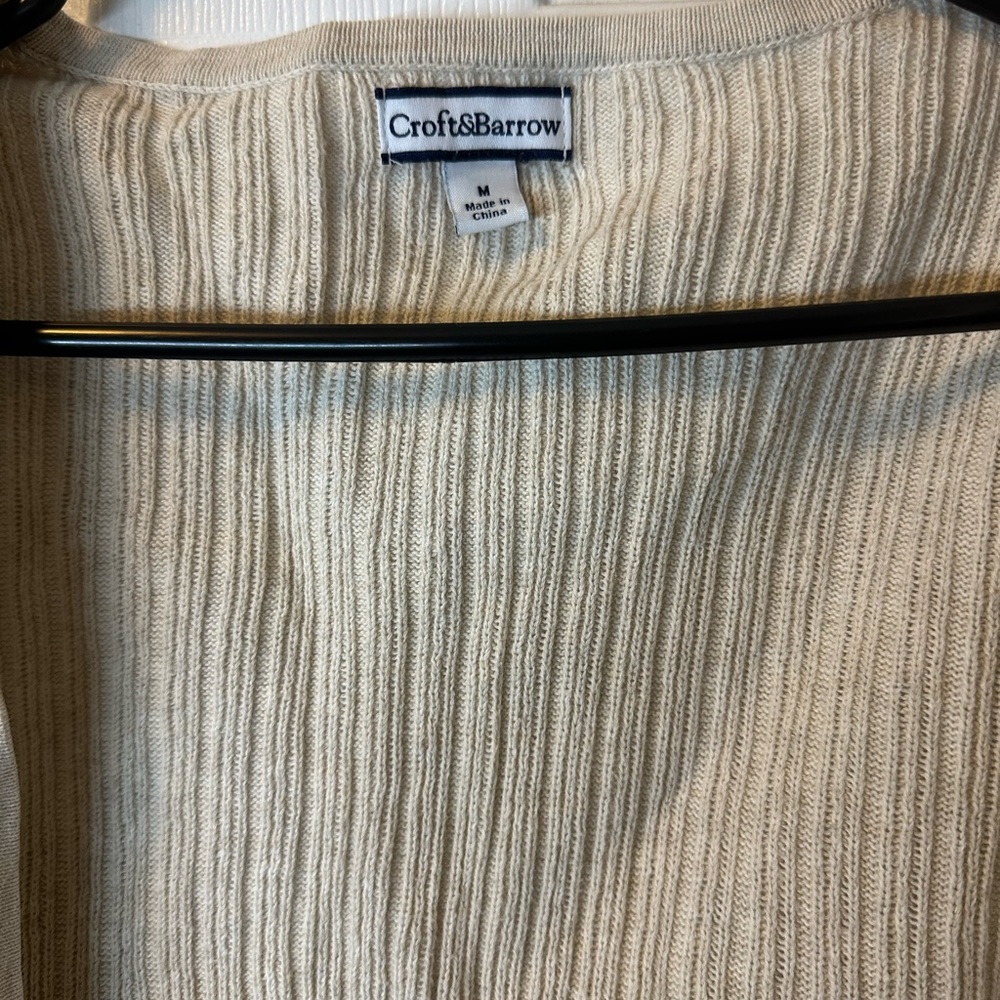 Croft & Barrow Ivory Knit Top